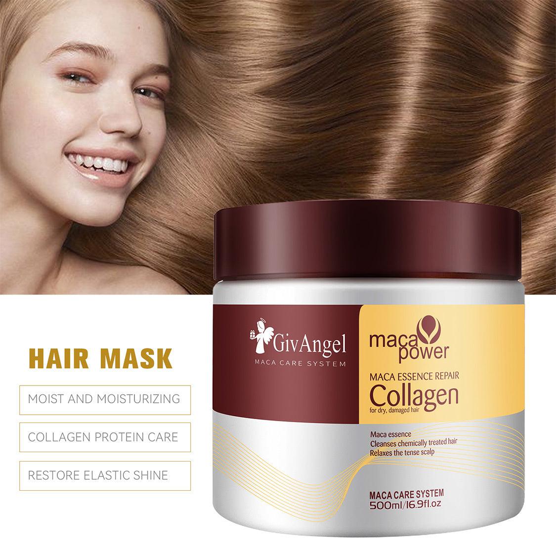 Nourishing Collagen Hair Mask, Deep Nourishing Magical Hair Mask, Fortifying Hair Repair Conditioner, Hair Mask For Dry Damaged Hair All Hair Types, 500ml, 1 Count - Miami beauty1