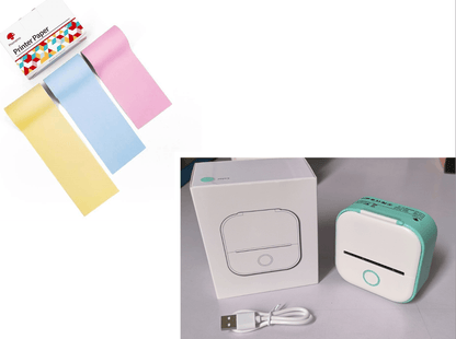 Portable Mini Thermal Label Printer Home Photo Printer Student Wrong Question Printer Bluetooth Mini Label Printer Price Tag - Miami beauty1