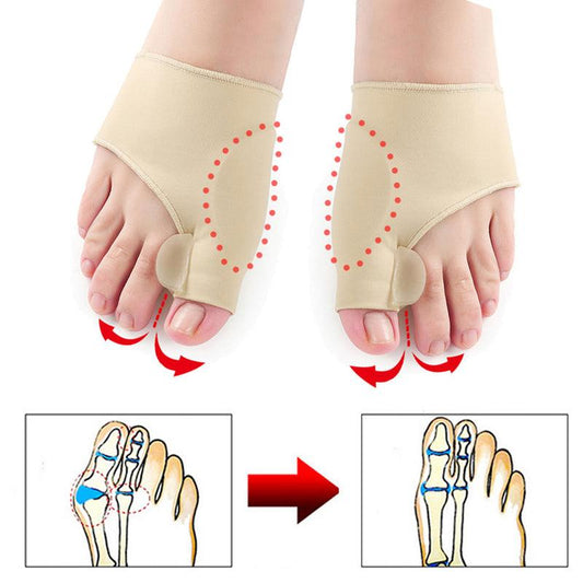 Big Toe Bunion Corrector Splint Straightener Valgus Pain Relief Big Bone Orthopedic Bunion Correction Pedicure Socks Silicone Corrector Braces Toes Separator Feet Care Tool - Miami beauty1