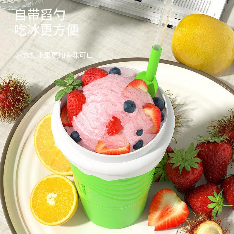 Squeeze Cup Slushy Maker Slushie DIY Plastic Squeeze Cups Double Layer Slushy Maker Smoothie Ice Cups - Miami beauty1