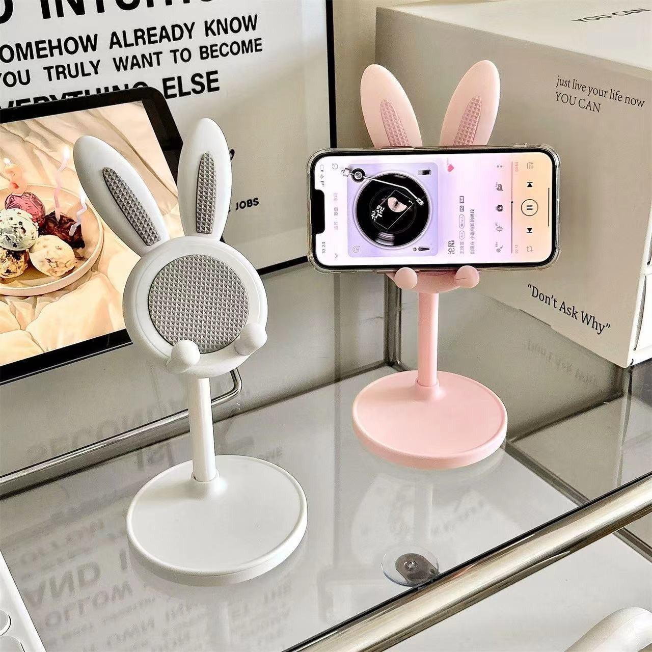 Cartoon Little Rabbit Desktop Mobile Phone Holder Live Drama Chasing Tablet Holder Livable Student Lazy Person Holder Gift - Miami beauty1