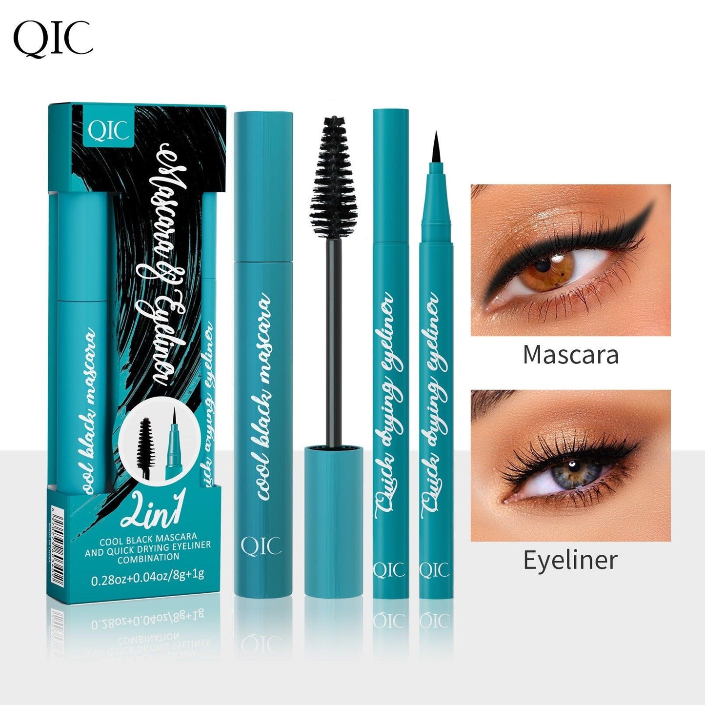 QIC Green Box 2in1 Eyeliner + Mascara Set