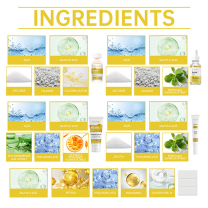 Acne Skin Care Set Skin Care For Acne Skin Is Suitable For Moisturizing And Beautify Soft Skin