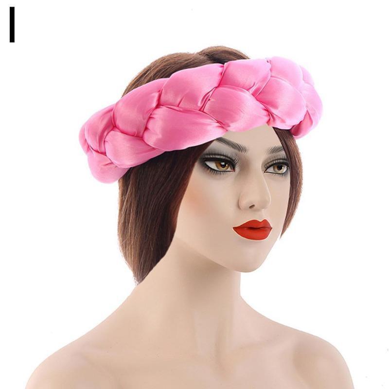 New Fashion Candy Color Women Braids Headbands Elastic Headwear Hair African Female Turban Bands Accessories Bandana Bandag L8y4 - Miami beauty1