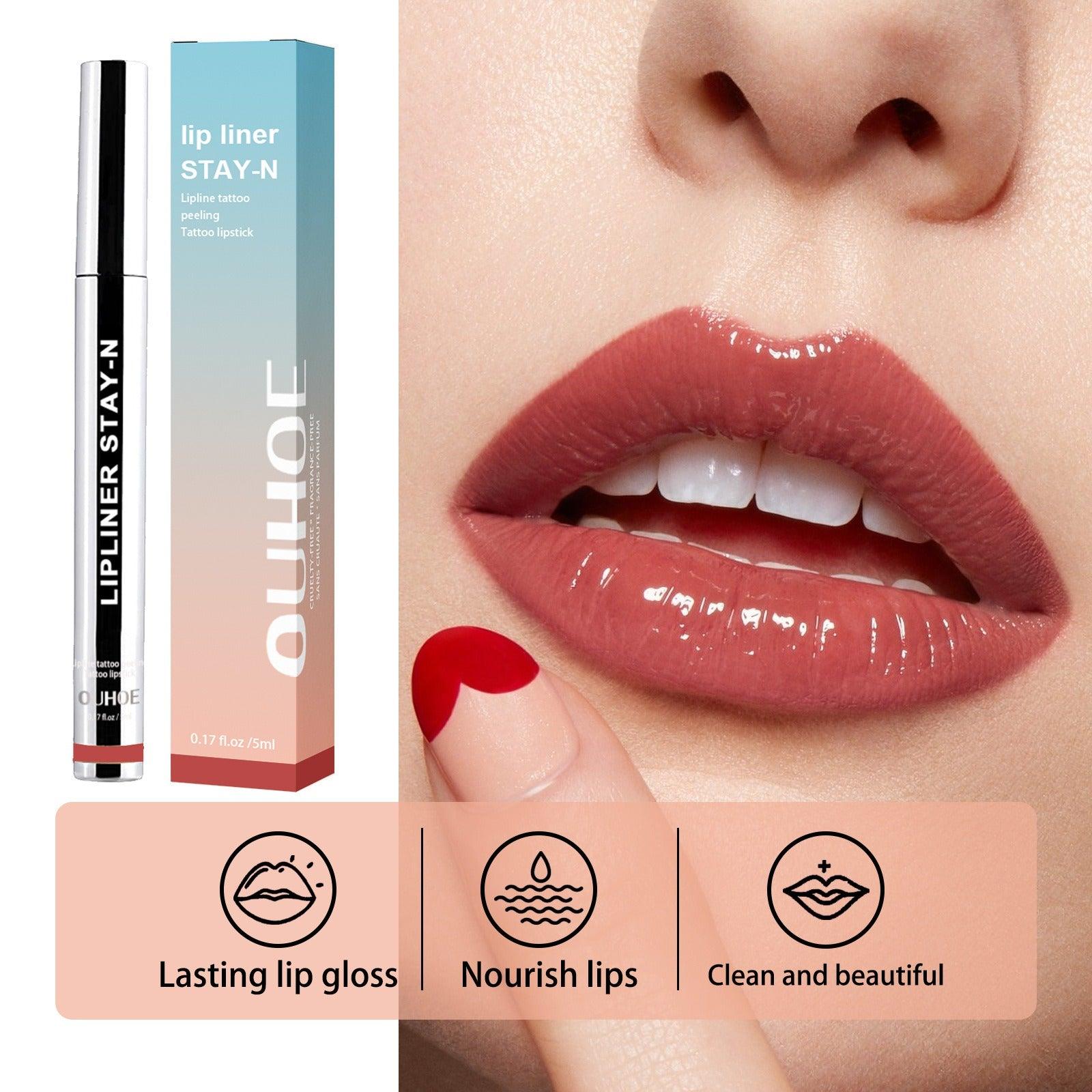 Sexy Lipliner Pencil Waterproof Contour Tint Lipstick Pen Lip Plumpe Contouring Female Makeup Make-up Maquiagem - Miami beauty1