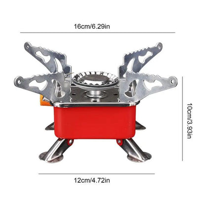 Camping Foldable Windproof Portable Burner Outdoor Gas Tank Stove for Backpacking Camping Hiking and Picnic Camping Burner - Miami beauty1