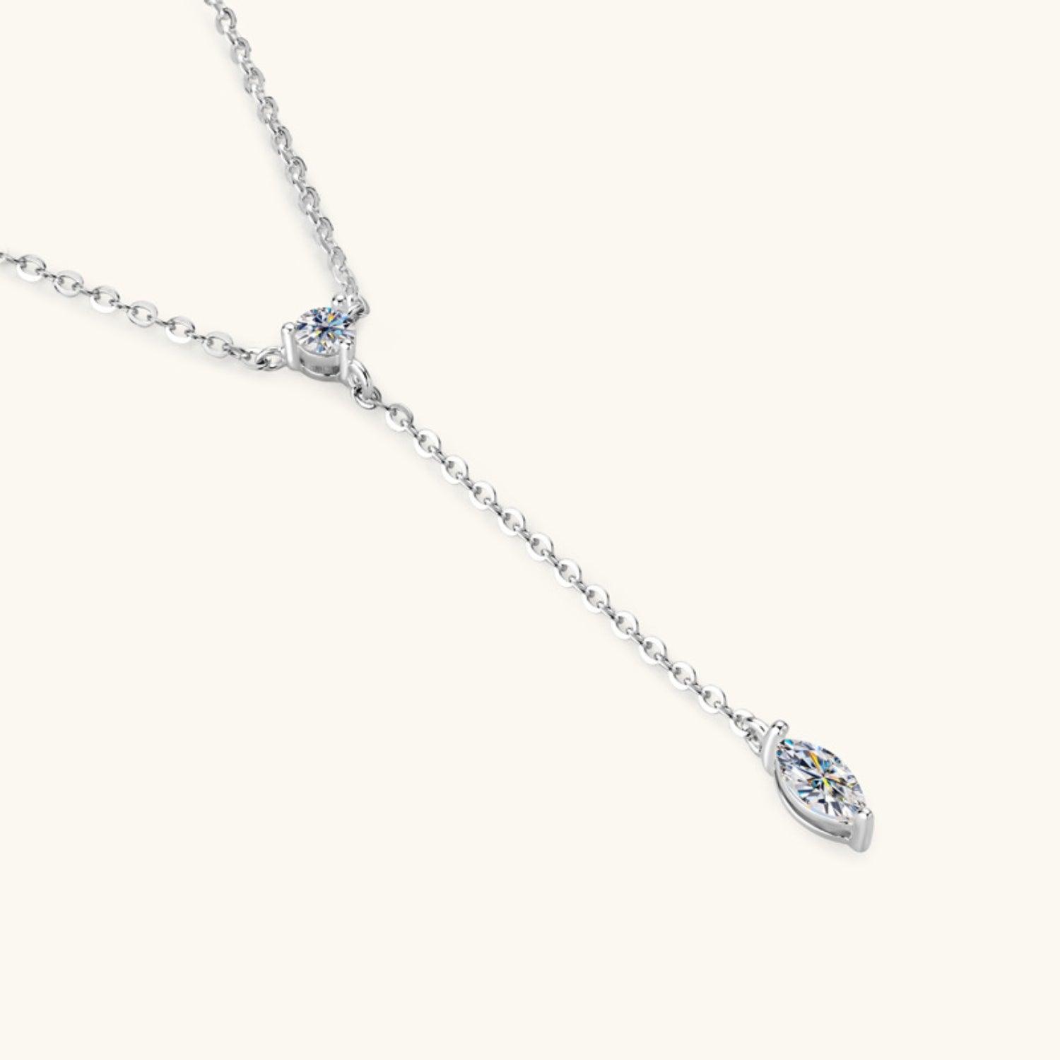 Moissanite 925 Sterling Silver Necklace - Miami beauty1