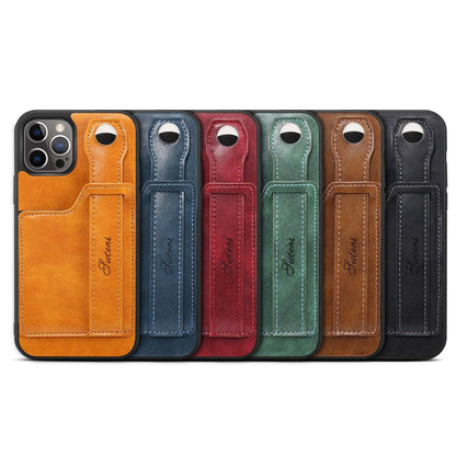 For iPhone 14ProMax Mobile Phone Case Apple iPhone 14Pro Plug-In Card Leather Case Wrist With Back Cover Type Protective Case - Miami beauty1