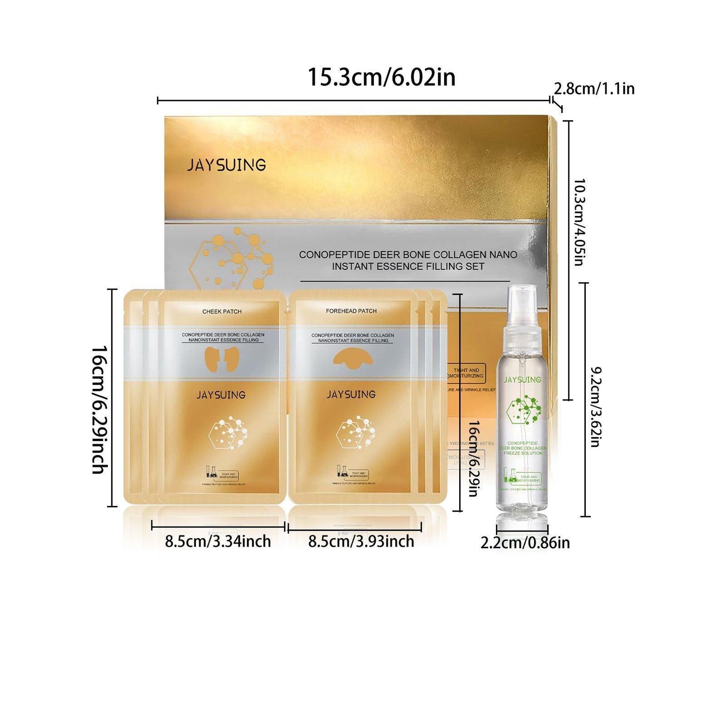 Jaysuing Taro Peptide Deer Collagen Extracts Set Fades Fine Lines, Prevents Aging, Moisturizes & Firms Facial Skin