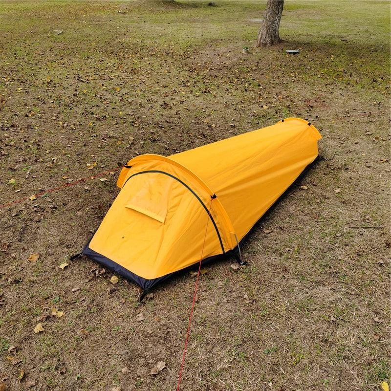 Camping Single Person Tent Ultralight Compact Outdoor Sleeping Bag Tent Larger Space Waterproof Backpacking Tent Cover Hiking - Miami beauty1