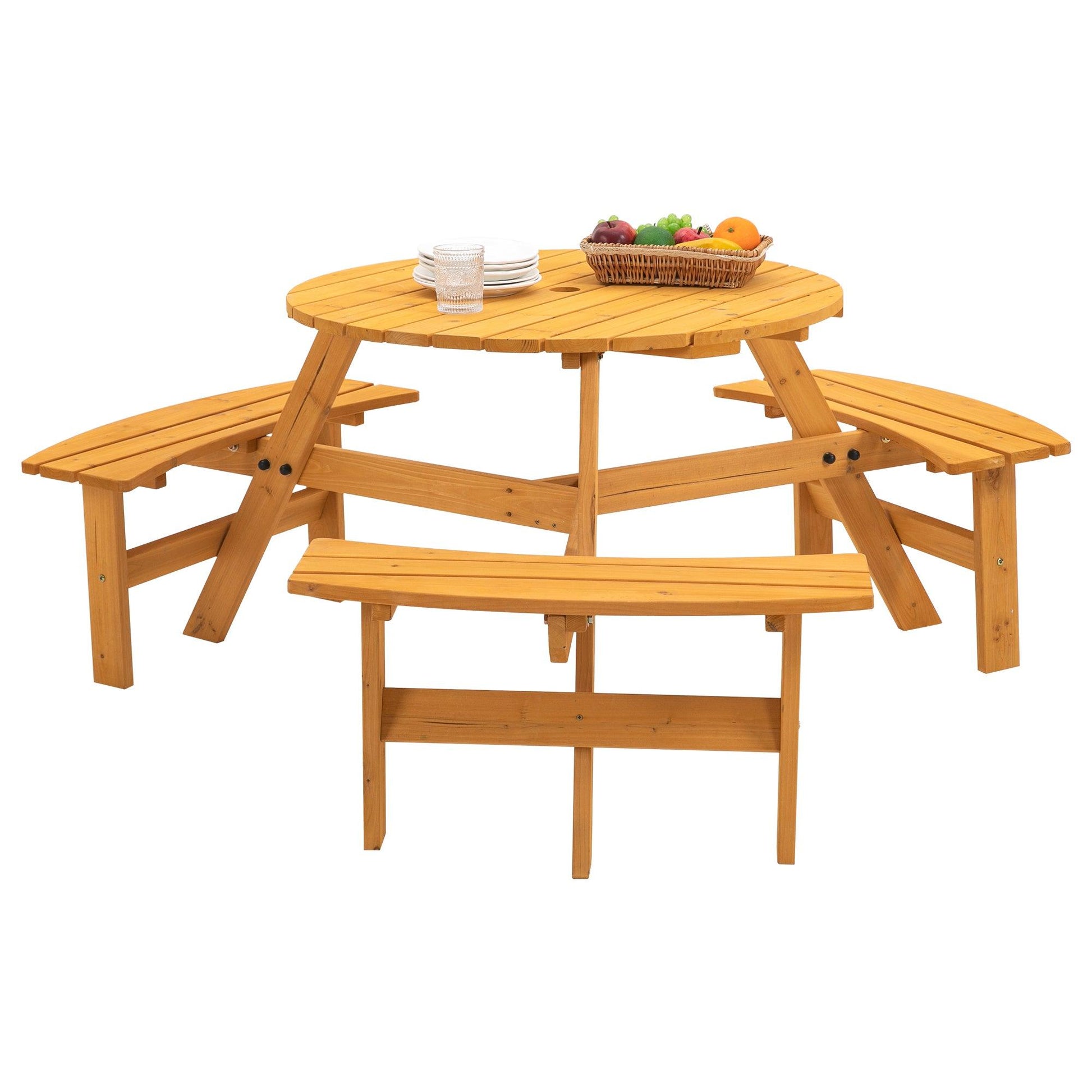 Wooden Picnic Table - Miami beauty1