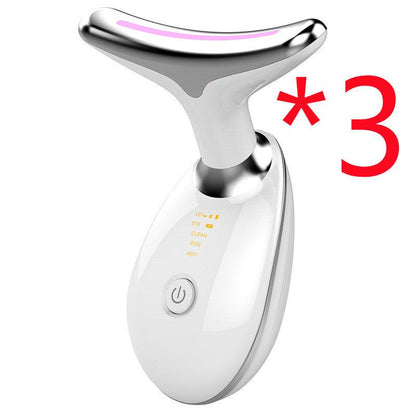 EMS Thermal Neck Lifting And Tighten Massager Electric Microcurrent Wrinkle Remover LED Photon Face Beauty Device For Woman - Miami beauty1