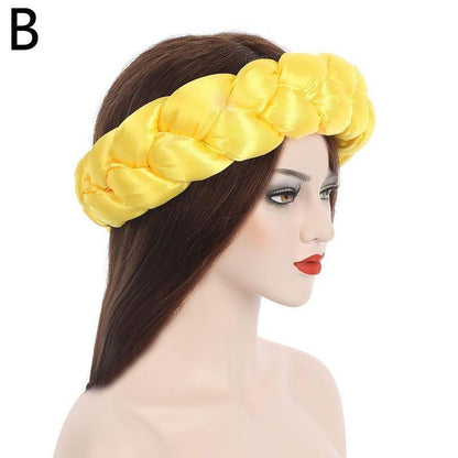 New Fashion Candy Color Women Braids Headbands Elastic Headwear Hair African Female Turban Bands Accessories Bandana Bandag L8y4 - Miami beauty1