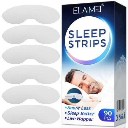 ELAIMEI Anti Snoring Sleep Strips Disposable Gentle Mouth Tape for Better Nose Breathing Reduce Mouth Dryness Sore Throat - Miami beauty1