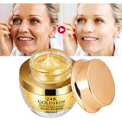 24K Gold Face Cream Dry Skin Care Whitening Snail Brightening - Miami beauty1