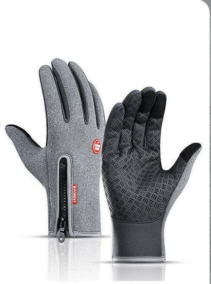 Winter Gloves Touch Screen Riding Motorcycle Sliding Waterproof Sports Gloves With Fleece - Miami beauty1