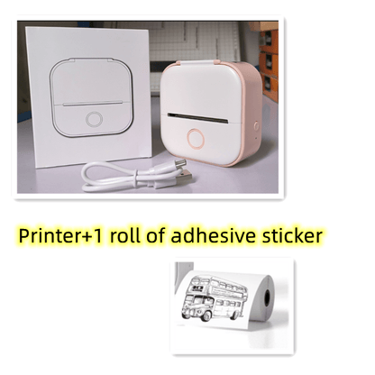 Portable Mini Thermal Label Printer Home Photo Printer Student Wrong Question Printer Bluetooth Mini Label Printer Price Tag - Miami beauty1