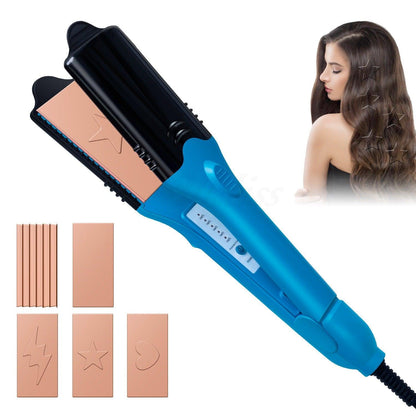 3D hair imprinting 3D Hair Press Iron Hair Straightener Electric Straightening Curling Imprinting 3D Hair Crimper - Miami beauty1