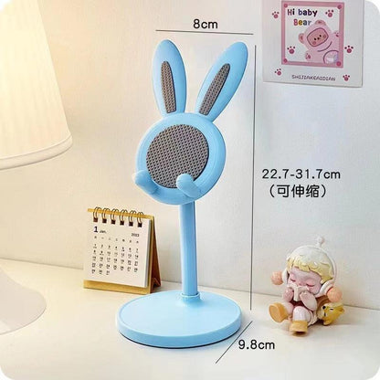 Cartoon Little Rabbit Desktop Mobile Phone Holder Live Drama Chasing Tablet Holder Livable Student Lazy Person Holder Gift - Miami beauty1