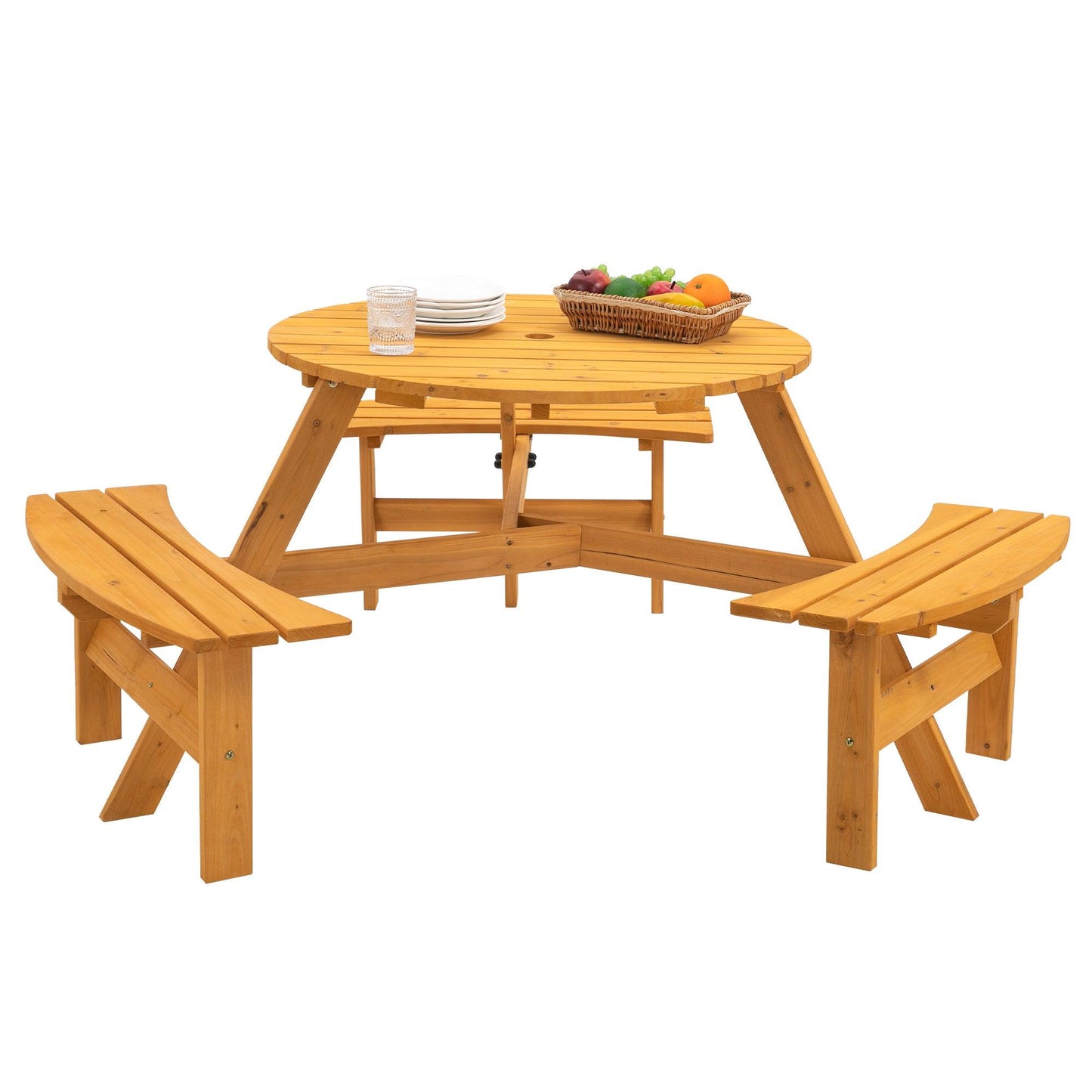 Wooden Picnic Table - Miami beauty1