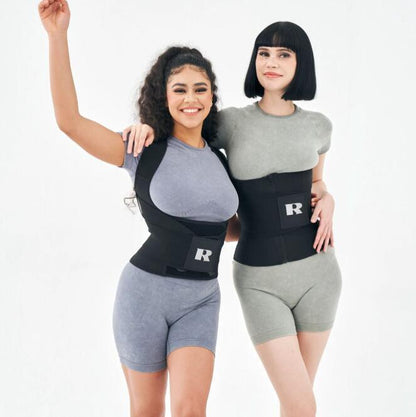 Ins style sweat shaping belt fitness shaping yoga exercise postpartum body shaping abdominal belt - Miami beauty1