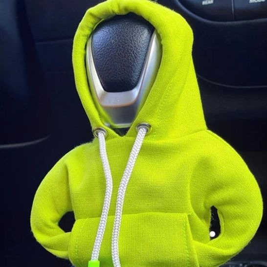 Automotive Interior Accessories Fashionable Hooded Shirt Shift Knobs Mini Hoodie Car Gear Shift Cover - Miami beauty1