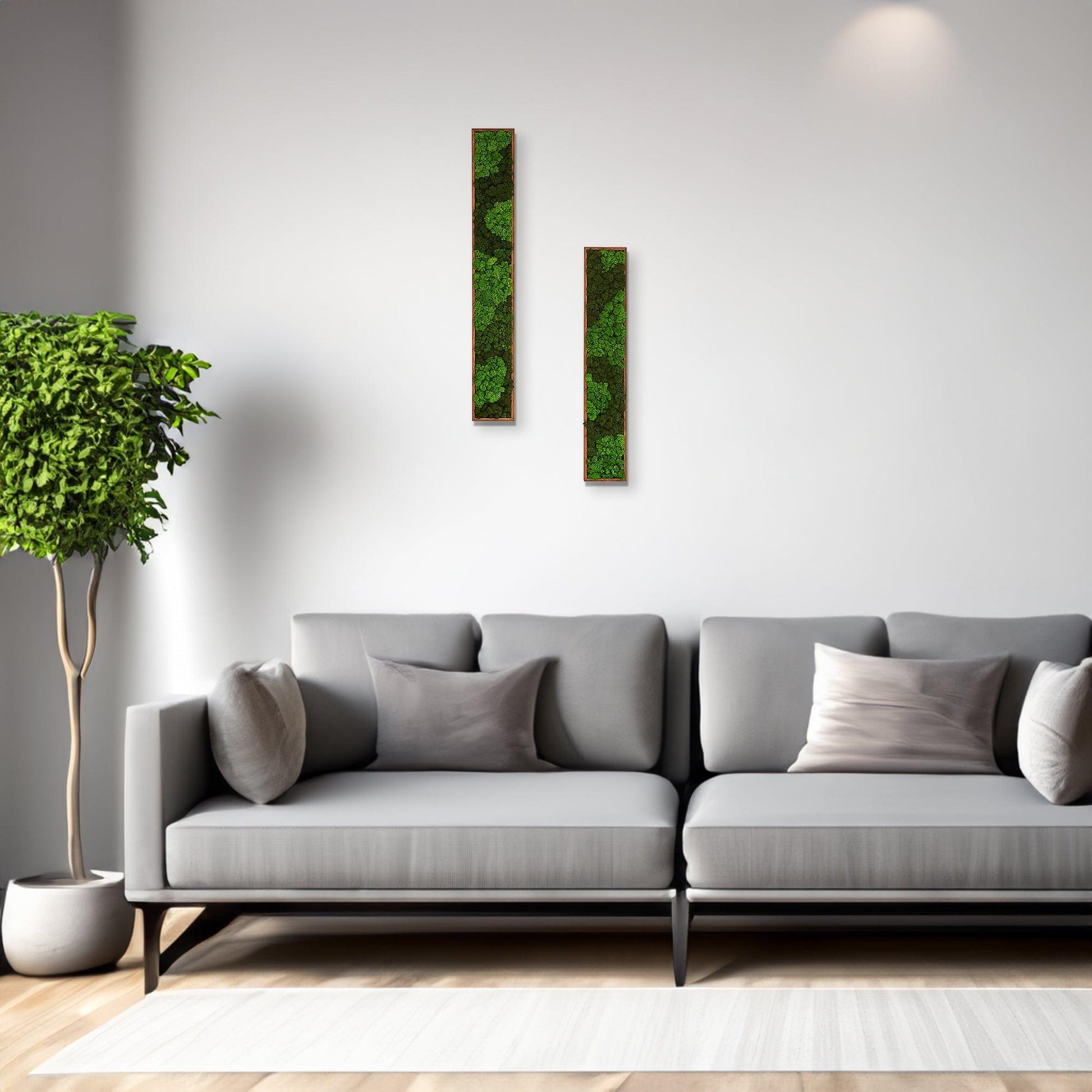 Rectangular Mixed Moss Wall Art, only the Medium - Miami beauty1