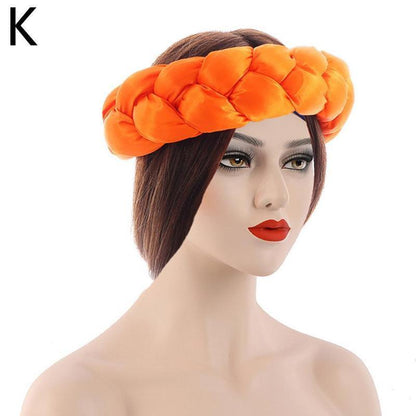 New Fashion Candy Color Women Braids Headbands Elastic Headwear Hair African Female Turban Bands Accessories Bandana Bandag L8y4 - Miami beauty1