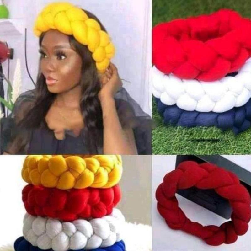 New Fashion Candy Color Women Braids Headbands Elastic Headwear Hair African Female Turban Bands Accessories Bandana Bandag L8y4 - Miami beauty1