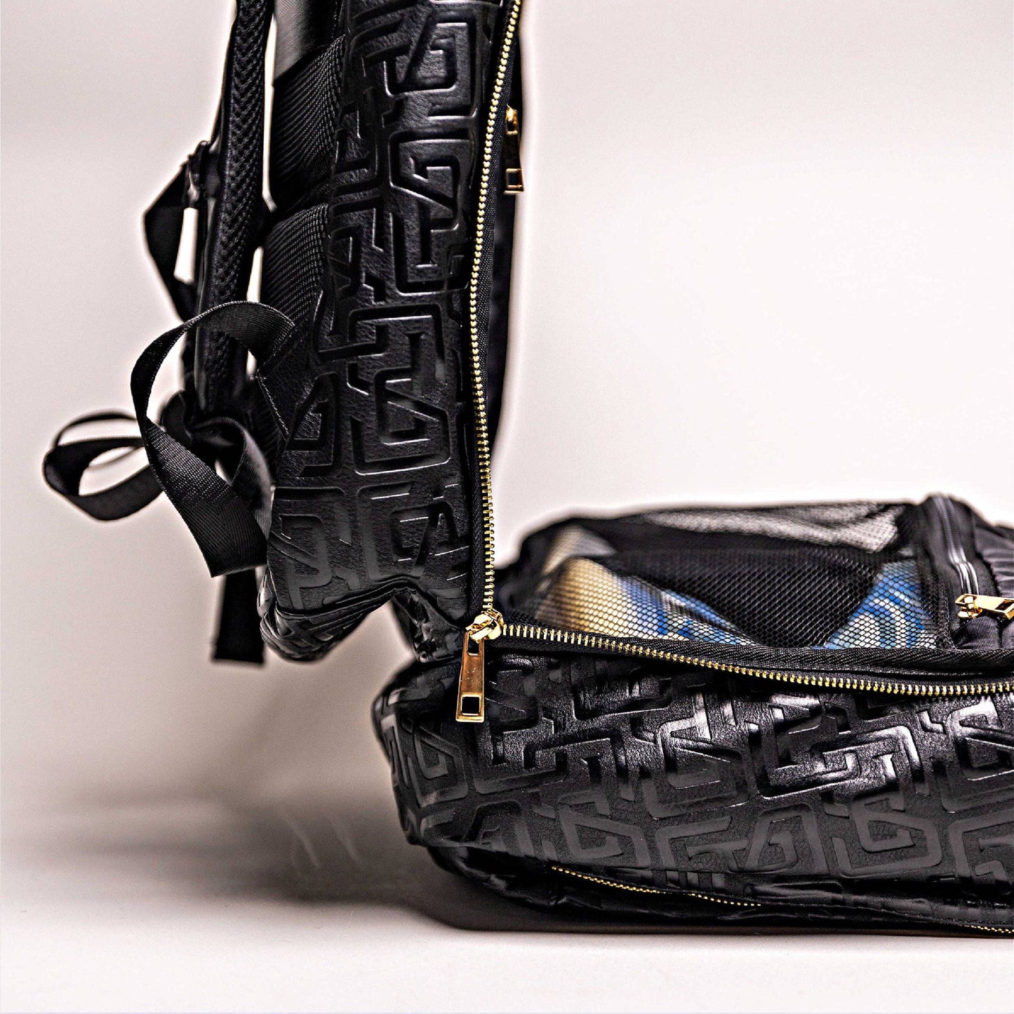 Black Monogram Leather Commuter Bag