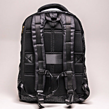 Black Monogram Leather Commuter Bag