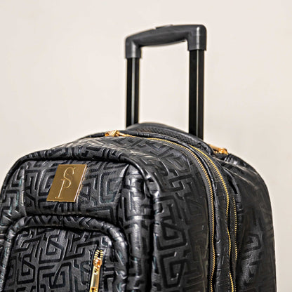Black Monogram Leather Carry-On Roller Bag (Only 150 Made)