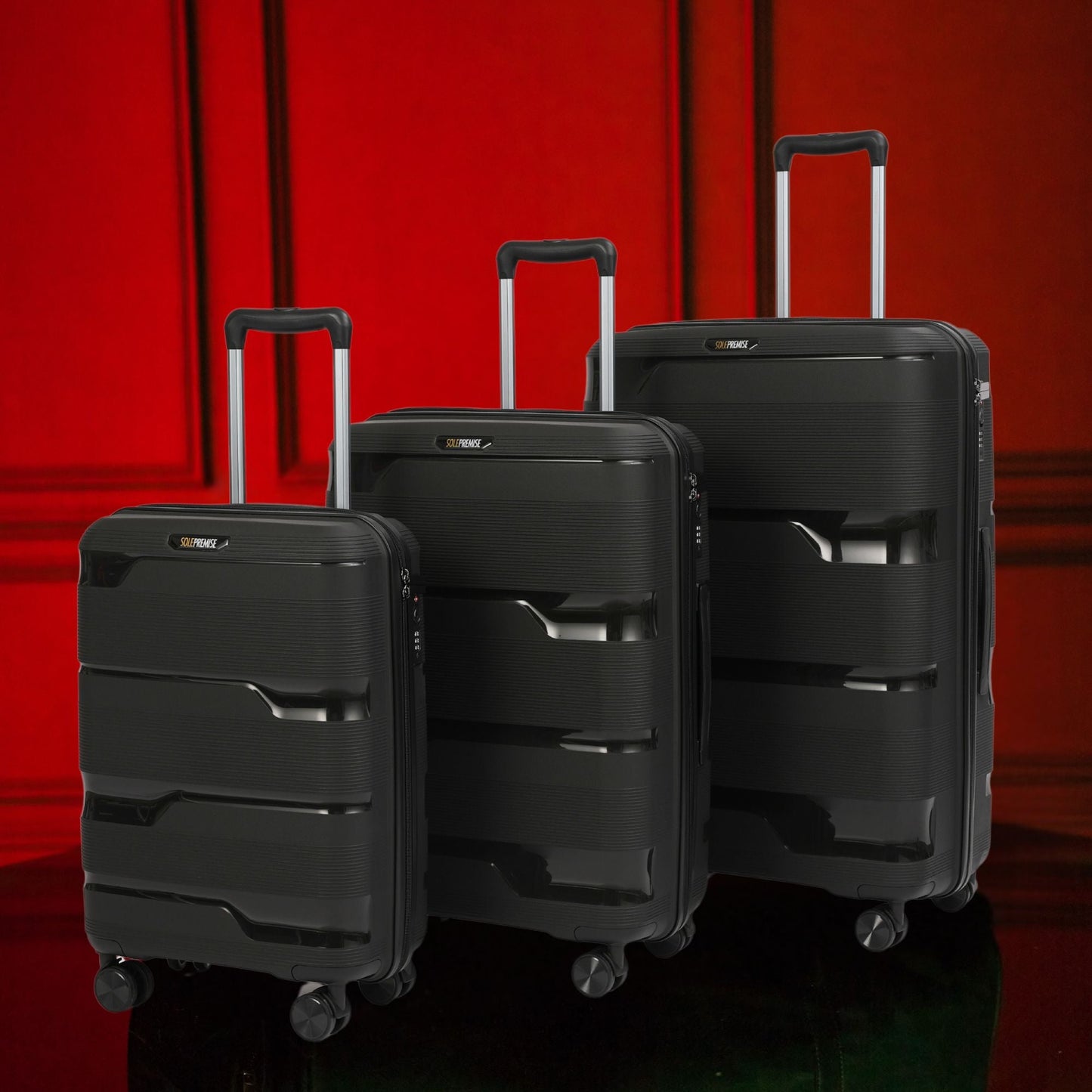 28-inch Black Hardcase Roller Luggage with 360° Wheels & TSA Lock