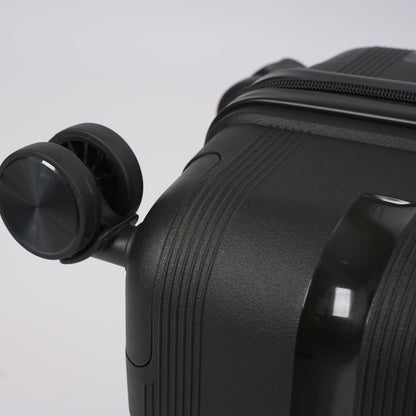 28-inch Black Hardcase Roller Luggage with 360° Wheels & TSA Lock