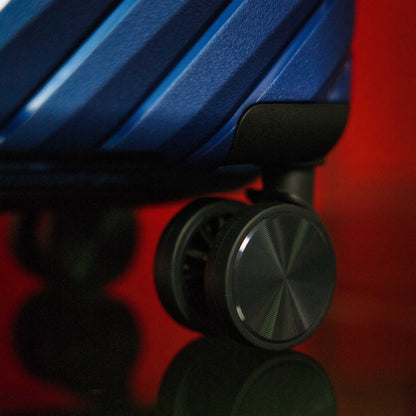 28-inch Blue Hardcase Roller Luggage with 360° Wheels & TSA Lock