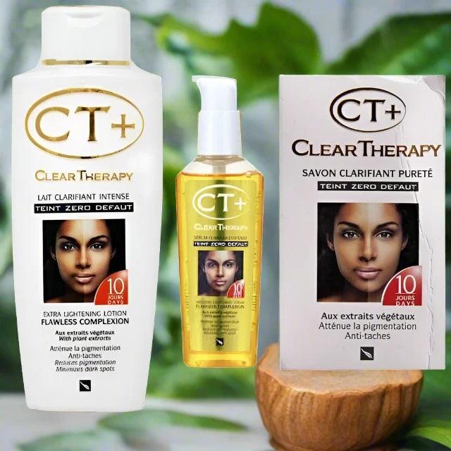 CT+ Clear Therapy Extra Lightening Lotion + Soap+ Serum With Carrot Oil (3 Pack) - Miami beauty1