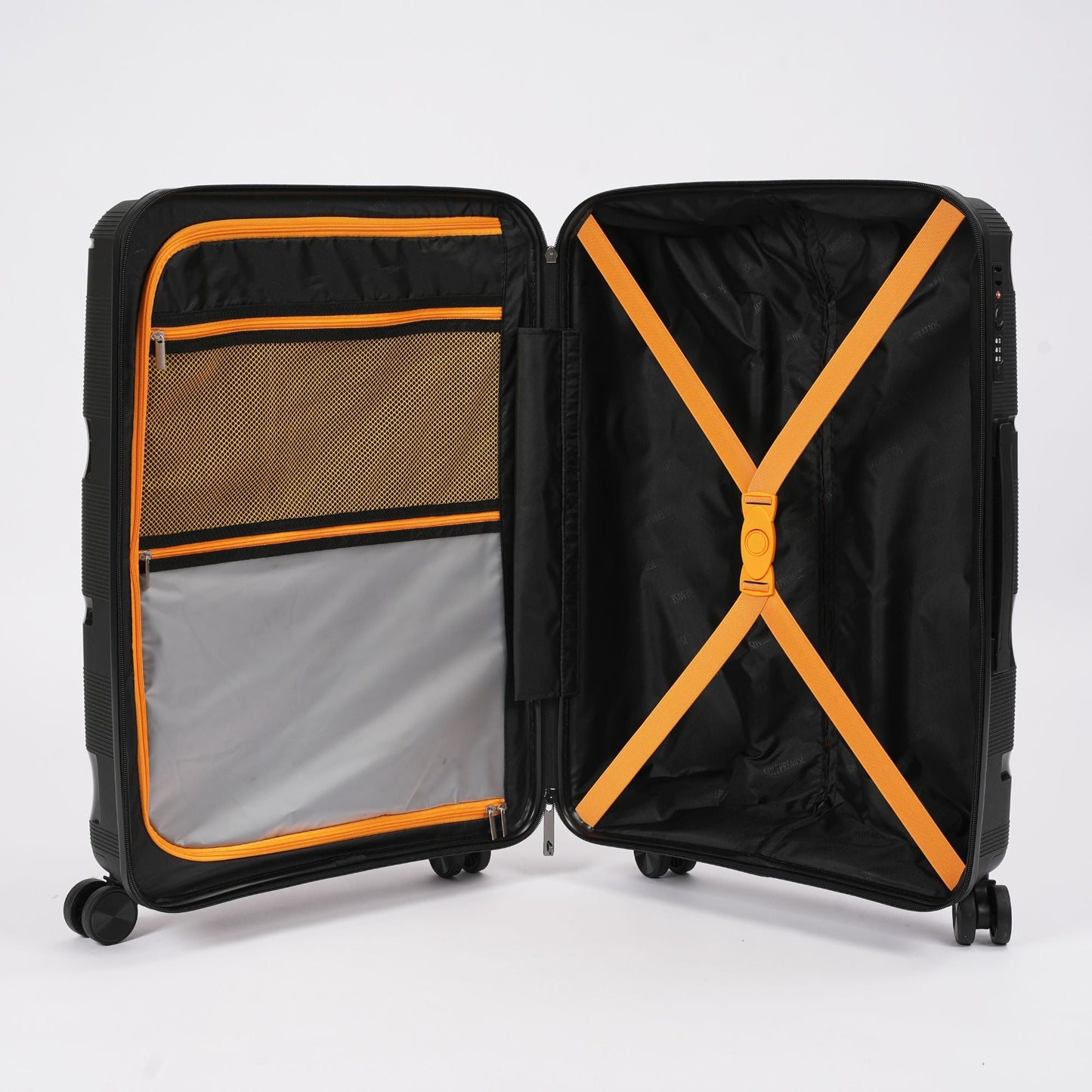 28-inch Black Hardcase Roller Luggage with 360° Wheels & TSA Lock