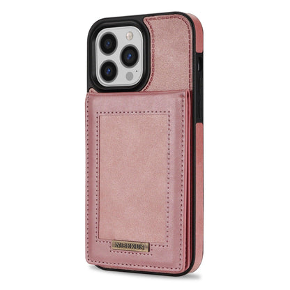 For iPhone 14ProMax Card Holder Phone Leather Case Samsung S23Ultra Photo Frame Magnetic Buckle Protective Case - Miami beauty1