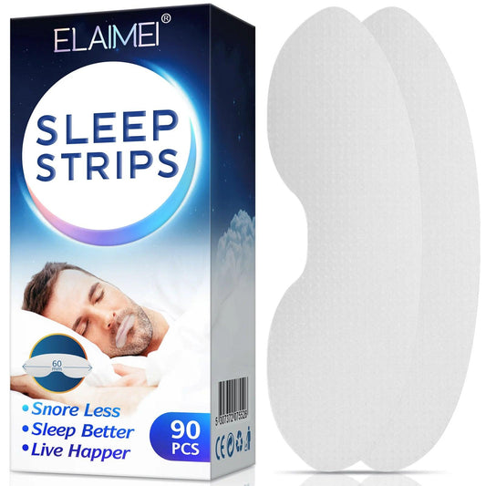 ELAIMEI Anti Snoring Sleep Strips Disposable Gentle Mouth Tape for Better Nose Breathing Reduce Mouth Dryness Sore Throat - Miami beauty1