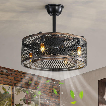 20 inch Caged Ceiling Fan with Lights - Miami beauty1