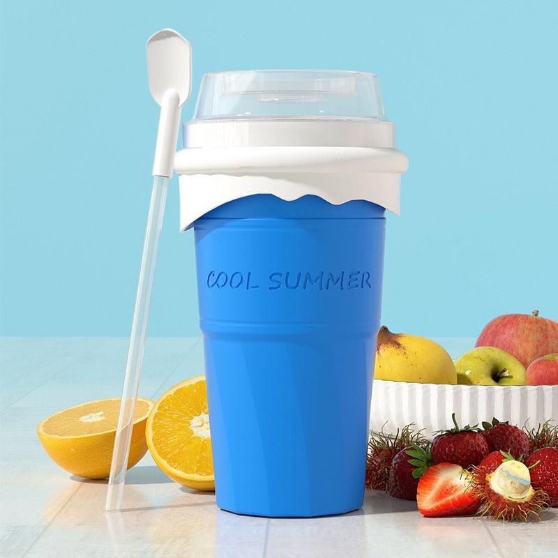 Squeeze Cup Slushy Maker Slushie DIY Plastic Squeeze Cups Double Layer Slushy Maker Smoothie Ice Cups - Miami beauty1