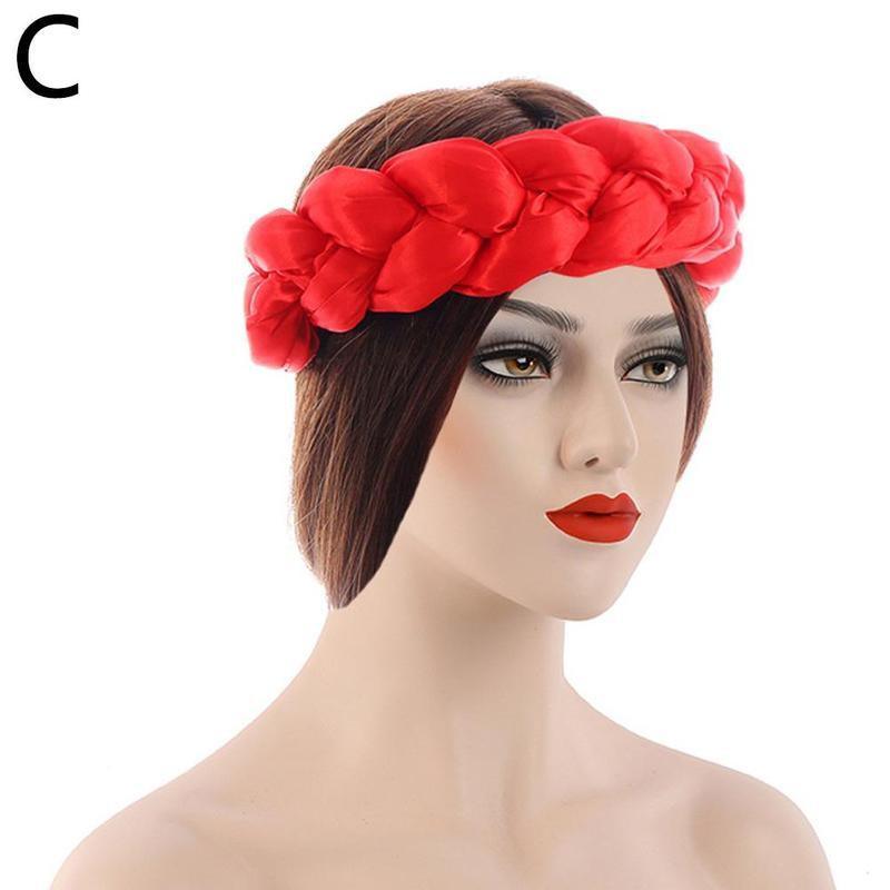 New Fashion Candy Color Women Braids Headbands Elastic Headwear Hair African Female Turban Bands Accessories Bandana Bandag L8y4 - Miami beauty1