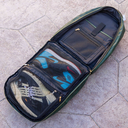 Emerald Green Leather Commuter Bag (XL Design)