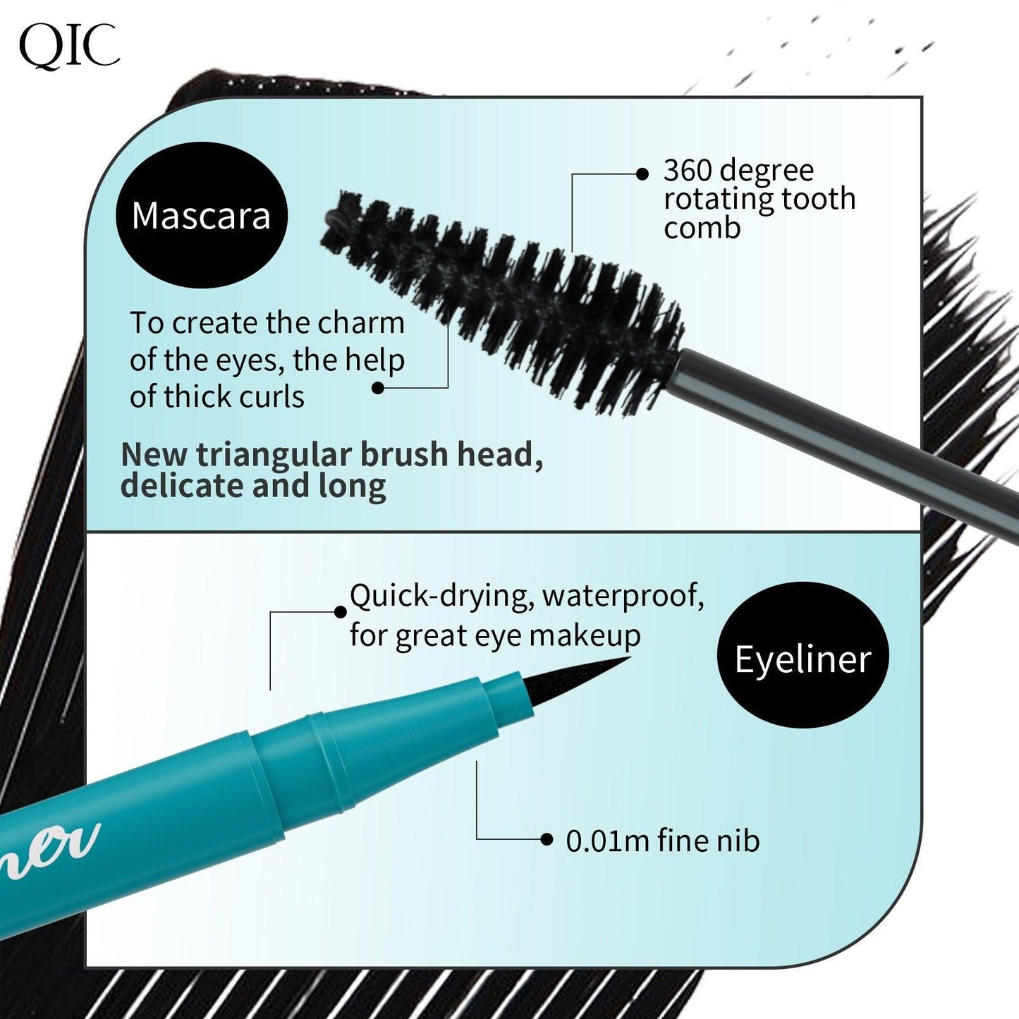 QIC Green Box 2in1 Eyeliner + Mascara Set