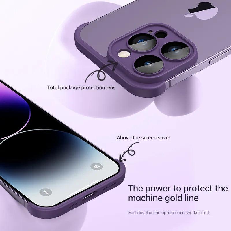 Luxury With Lens Protector Corner Pad Soft Silicone Case For iPhone 15 14 Pro Max Shockproof Phone Cover For iPhone 15 12 13 14 - Miami beauty1