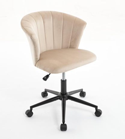 Home Office Chair, Velvet Fabric Swivel Flower Shape Computer Desk Chair for Home Office or Bedroom