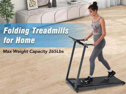 NEW Folding Treadmills Walking Pad Treadmill for Home Office -2.5HP Walking Treadmill With Incline Bluetooth Speaker - Miami beauty1