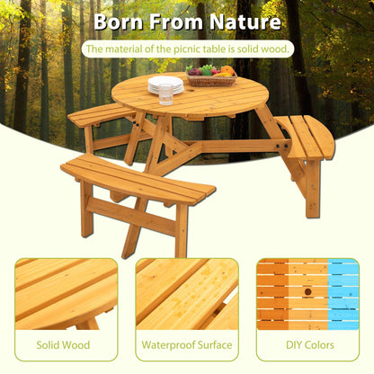 Wooden Picnic Table - Miami beauty1