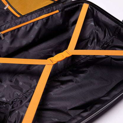 24-inch Black Hardcase Roller Luggage with 360° Wheels & TSA Lock