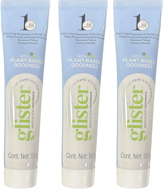 Glister Multi-Action Fluoride Toothpaste 50g - 1.76 Ounce. (3-Pack)